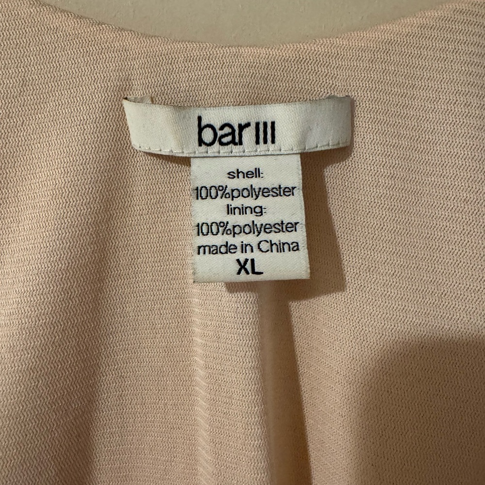 Bar III Soft Cream Blouse XL